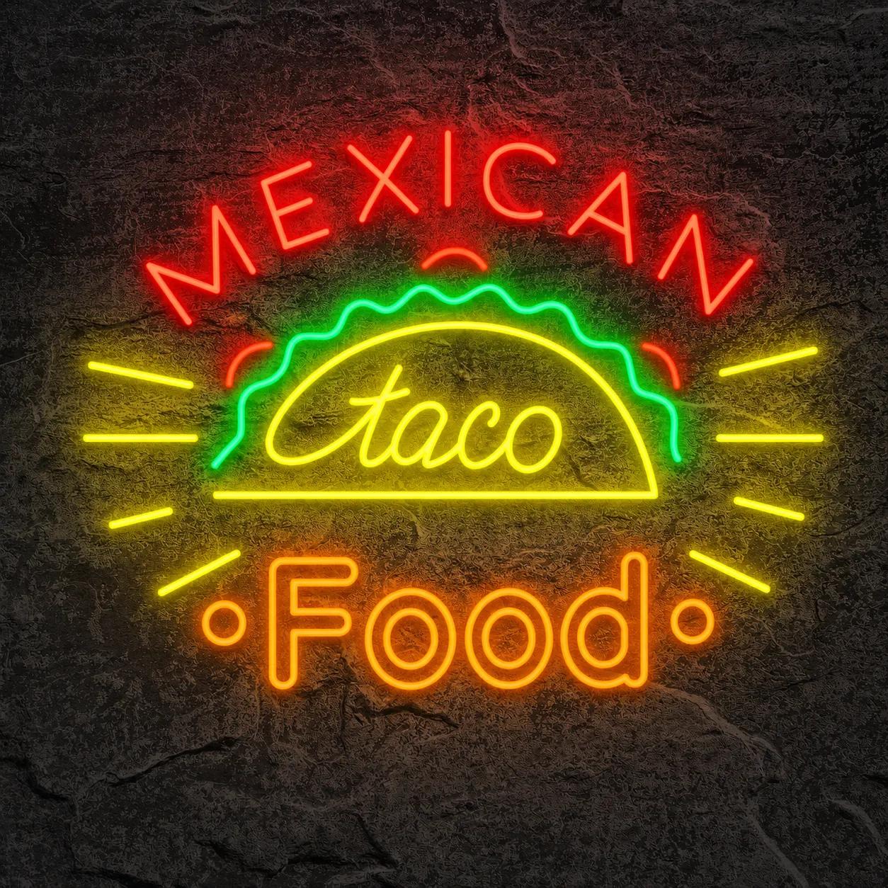 Néon Taco Mexican Food - Néon personnalisé NeonStar