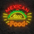 Miniature Néon Taco Mexican Food - Néon personnalisé