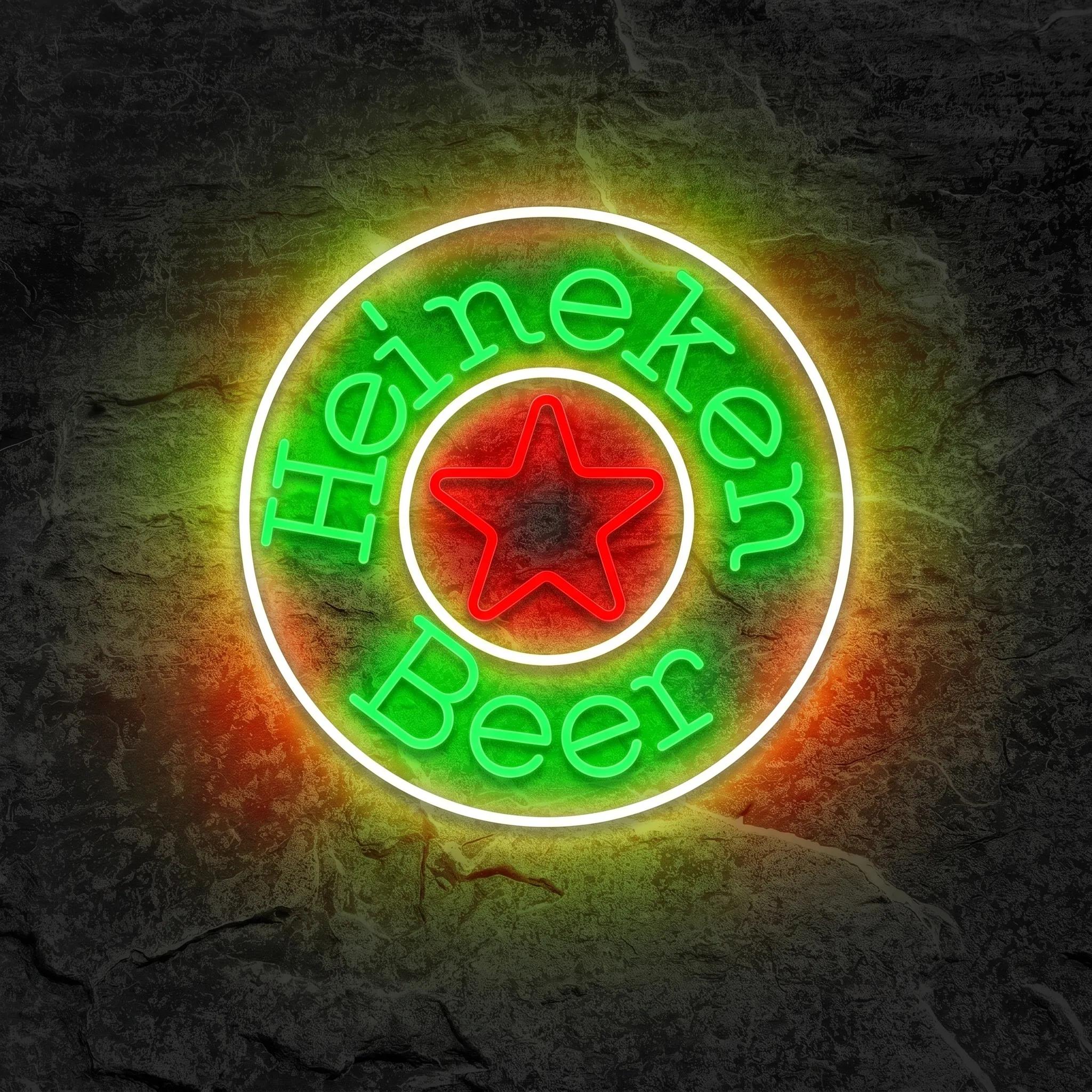 Néon Heineken Bière Étoile - Néon personnalisé NeonStar