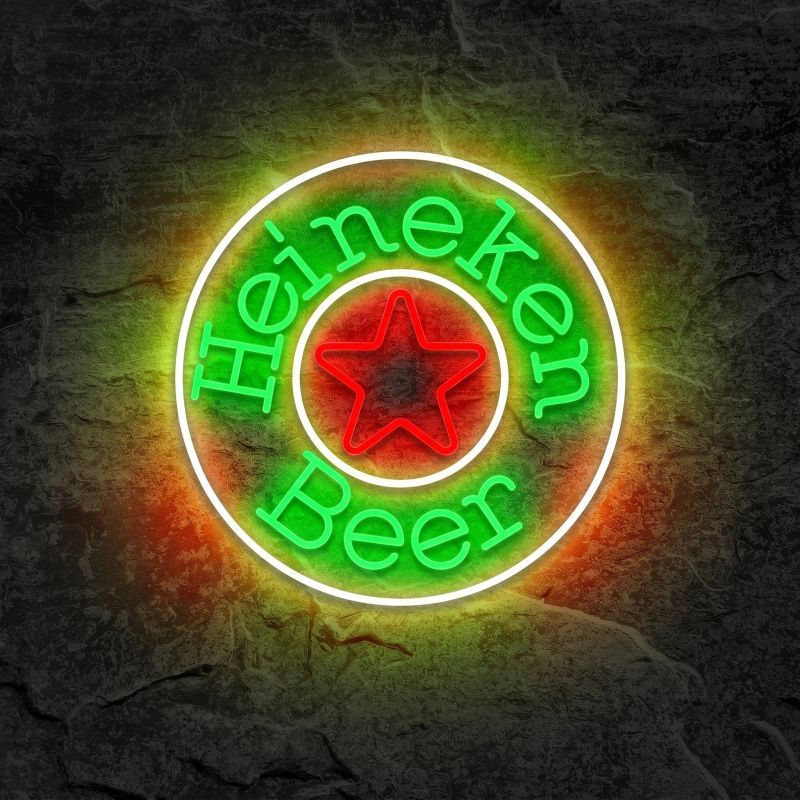 Néon Heineken Bière Étoile - Néon personnalisé NeonStar