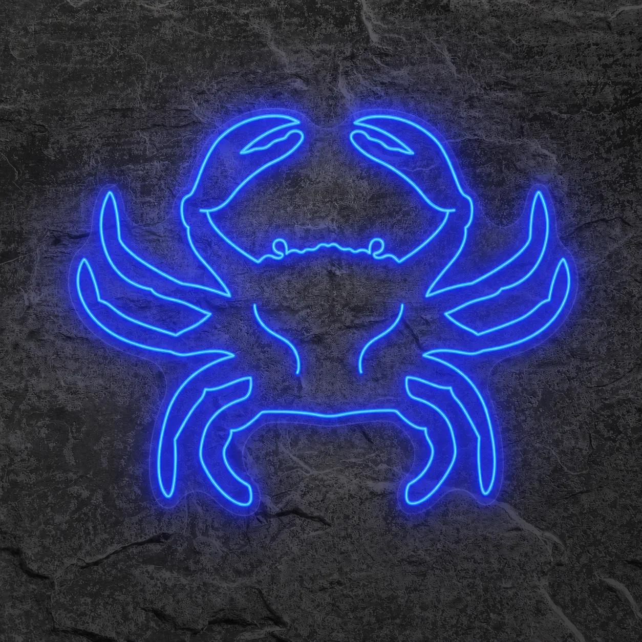 Néon Crabe Bleu - Néon personnalisé NeonStar