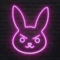 Miniature Néon D.Va Bunny - Néon personnalisé