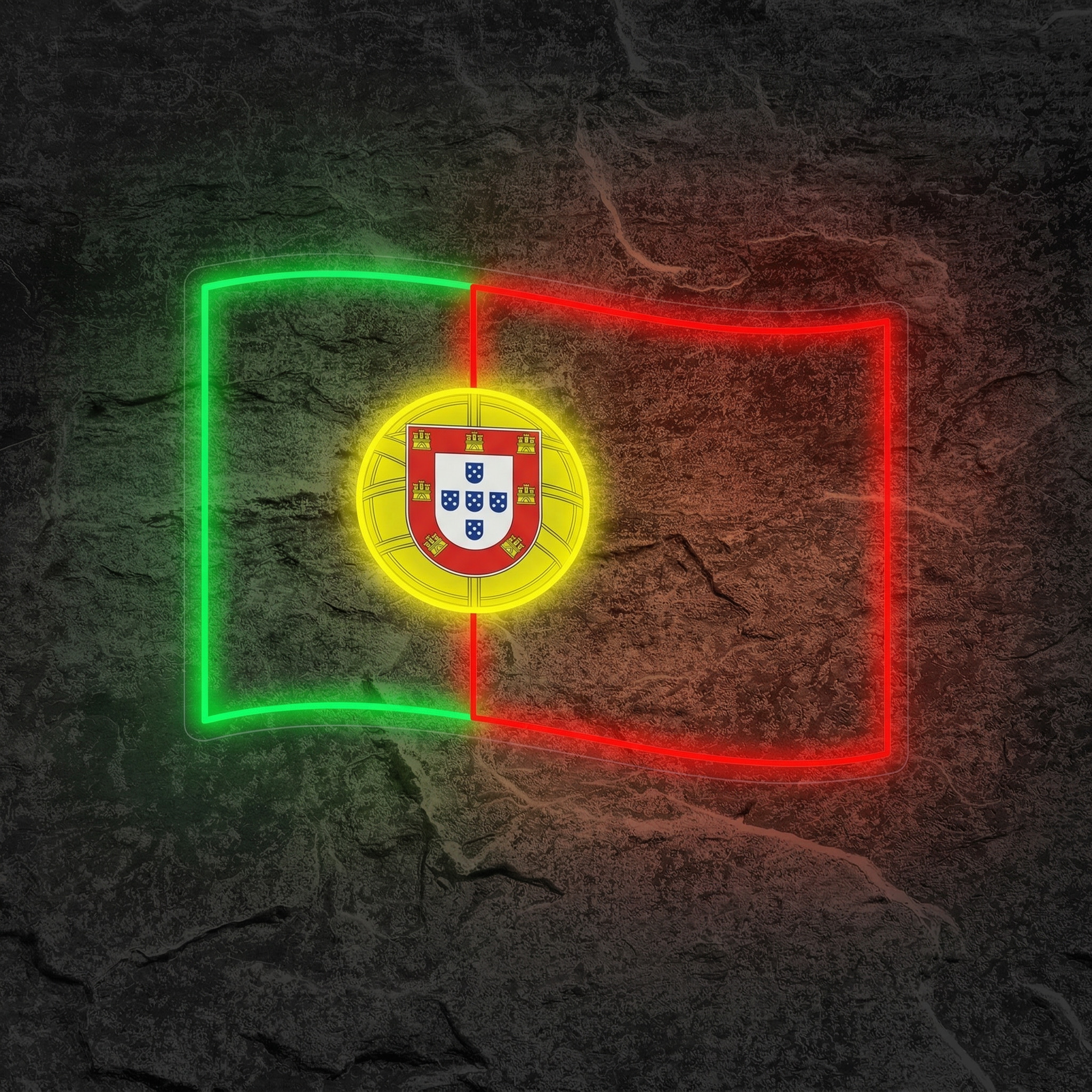 Néon Drapeau du Portugal - Néon personnalisé NeonStar