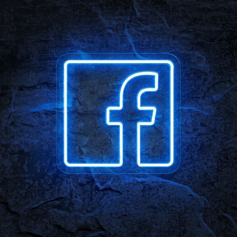 Néon Logo Facebook - Néon personnalisé NeonStar