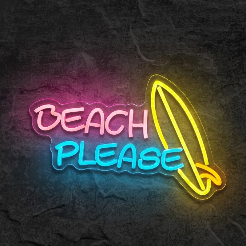 Néon Beach Please Surf - Néon personnalisé NeonStar