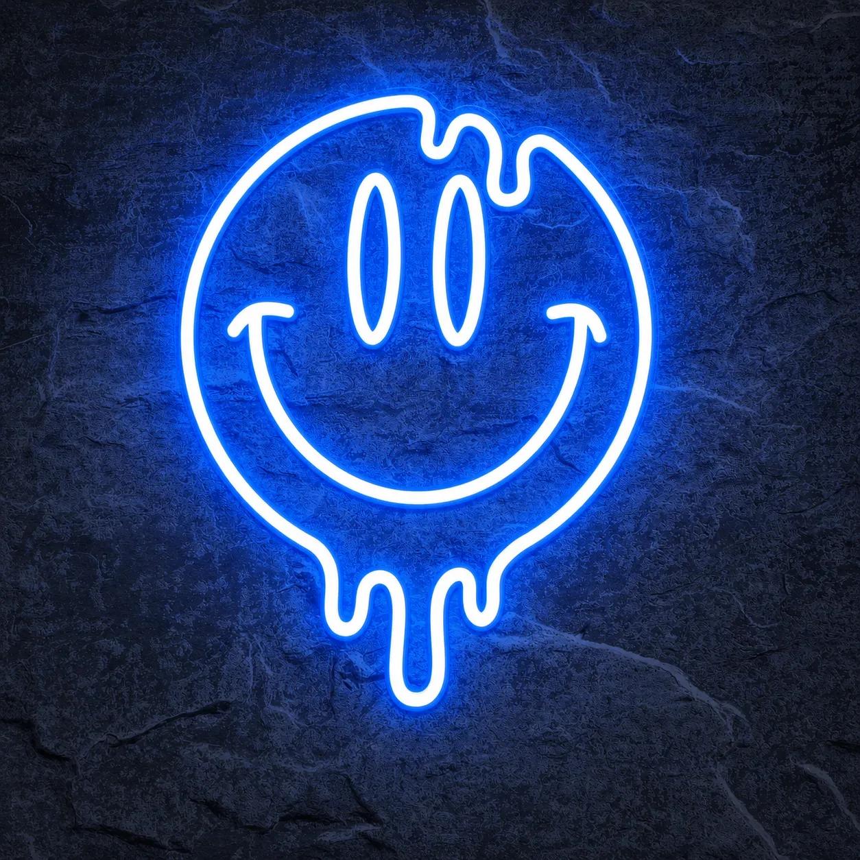 Néon Smile Bleu - Néon personnalisé NeonStar