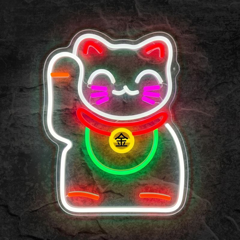 Néon Lucky Cat - Néon personnalisé NeonStar