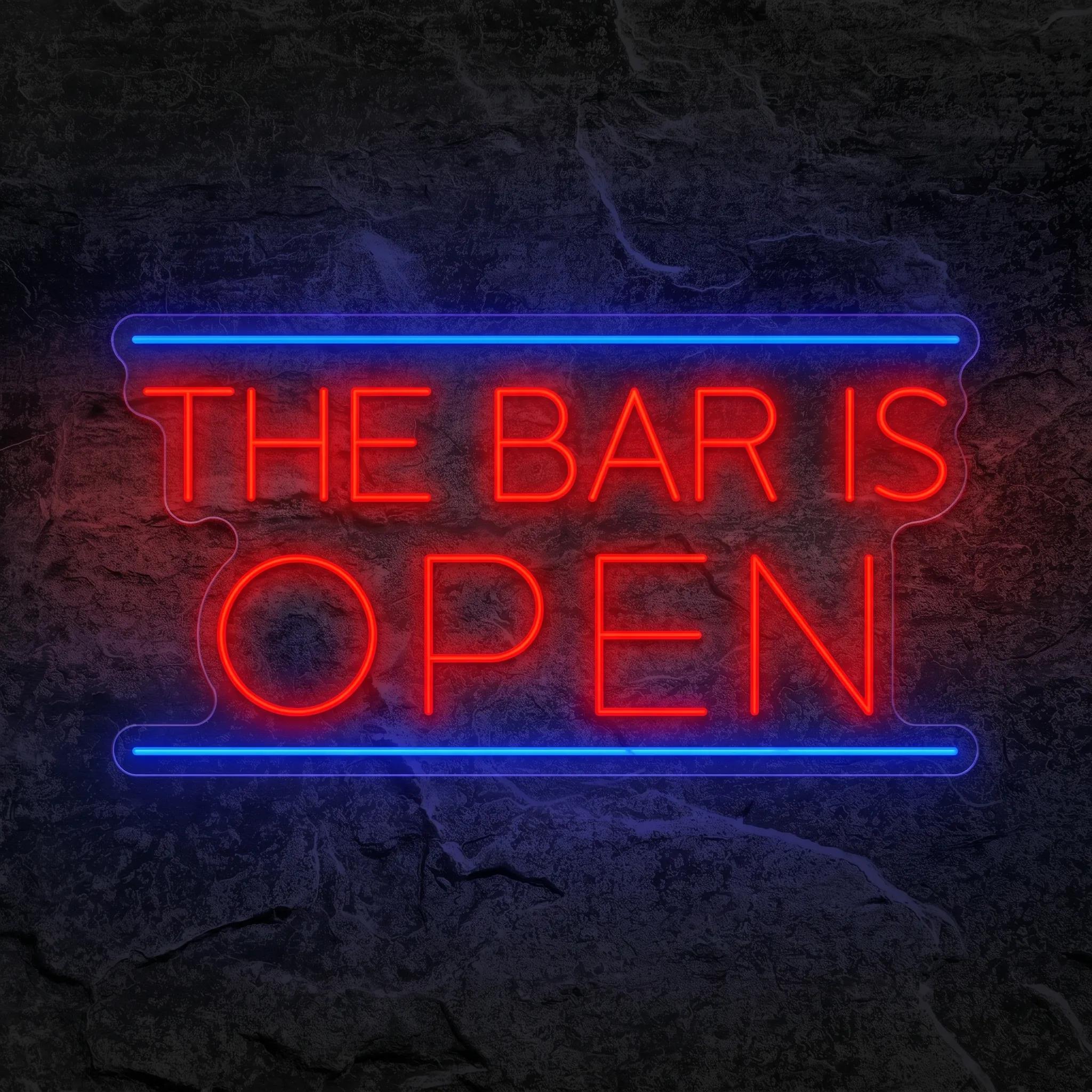 Néon Bar Is Open - Néon personnalisé NeonStar