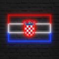 Miniature Néon Drapeau de la Croatie - Néon personnalisé
