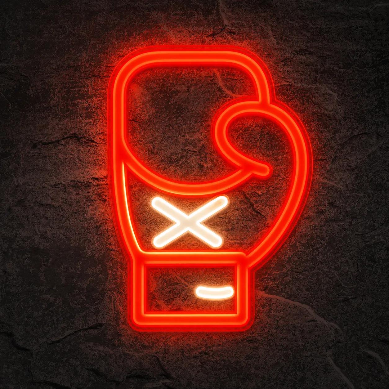 Néon Gants de Boxe Rouge - Néon personnalisé NeonStar