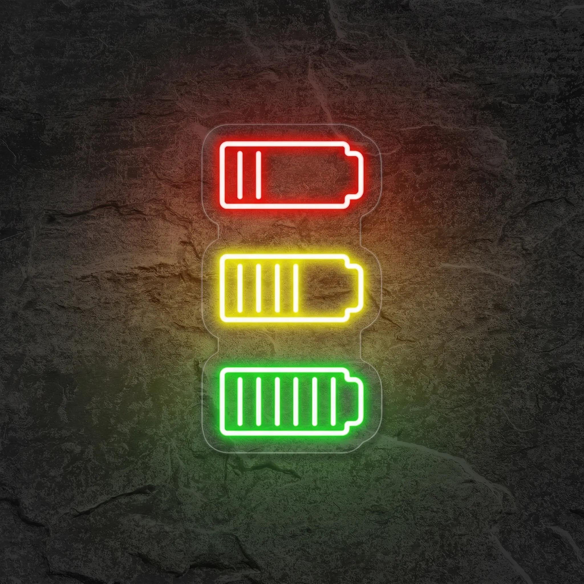 Néon Niveau De Batterie - Néon personnalisé NeonStar