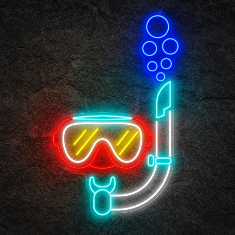 Néon Masque de plongée avec tuba - Néon personnalisé NeonStar