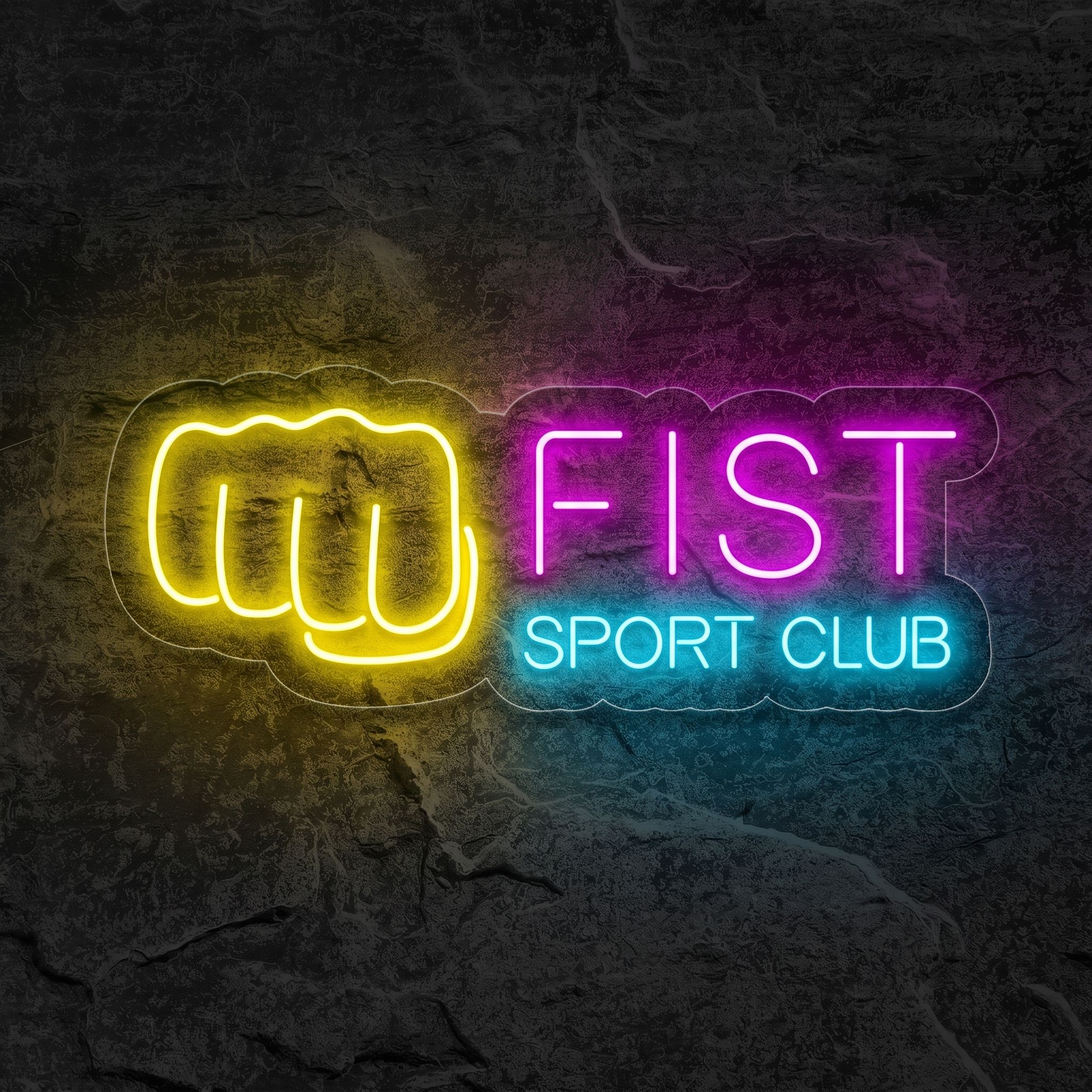 Néon Club De Combat Fist Sport Club - Néon personnalisé NeonStar