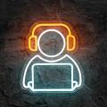 Miniature Néon Gamer Casque - Néon personnalisé