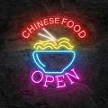 Miniature Néon Chinese Food Open Nouilles - Néon personnalisé