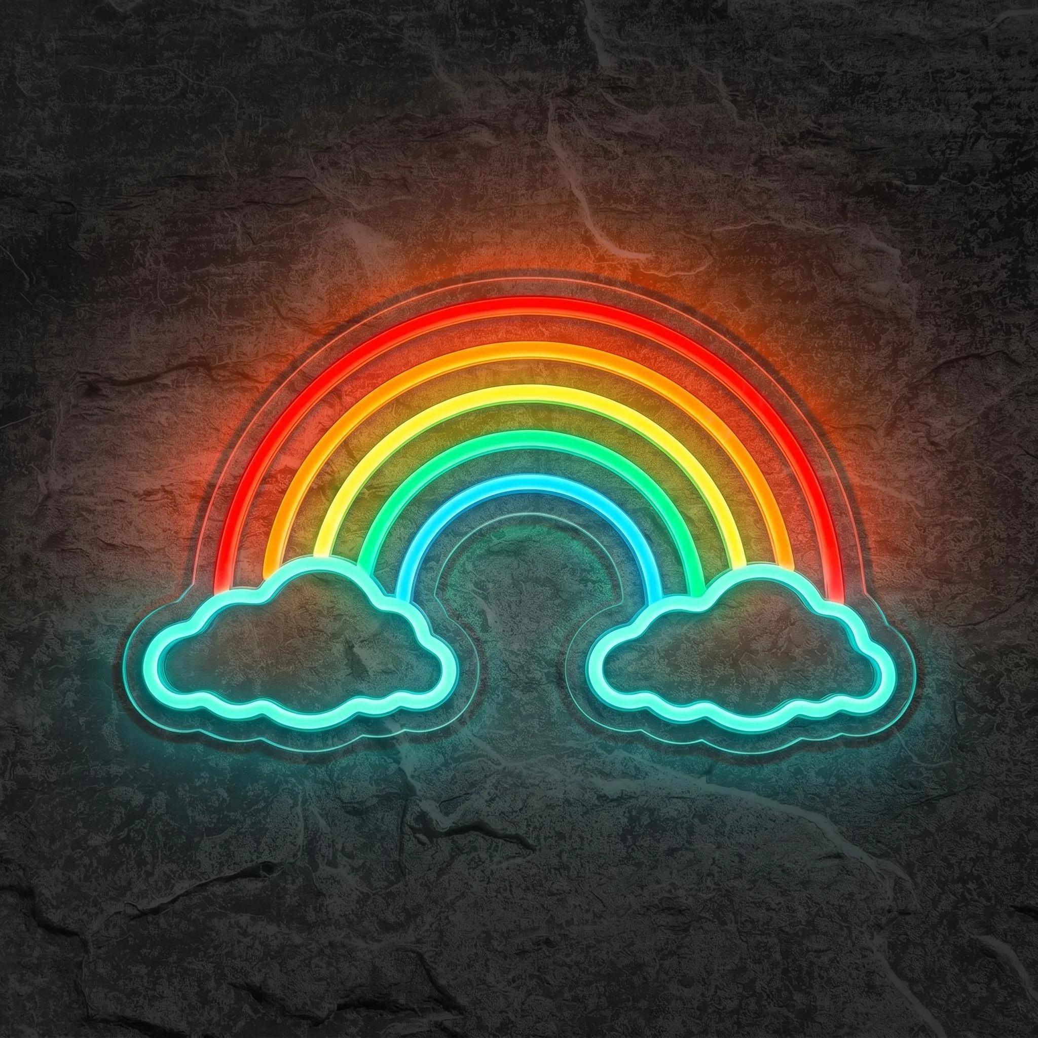 Néon Arc-en-ciel & Nuages - Néon personnalisé NeonStar