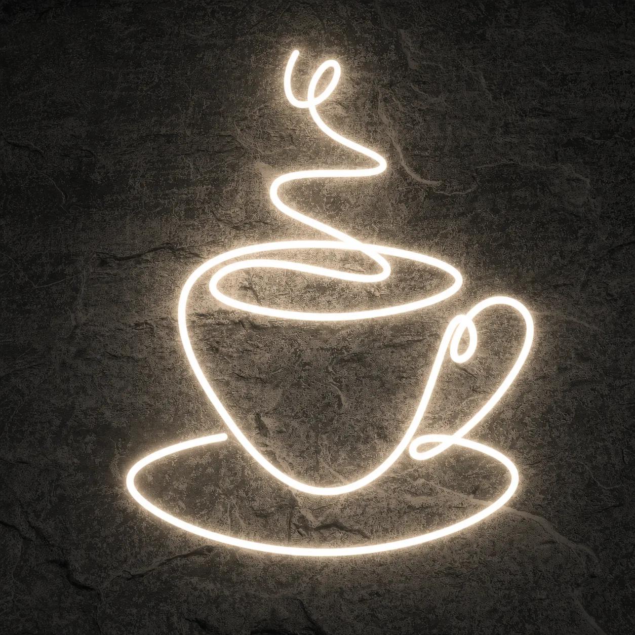 Néon Cafe Tasse Blanche - Néon personnalisé NeonStar