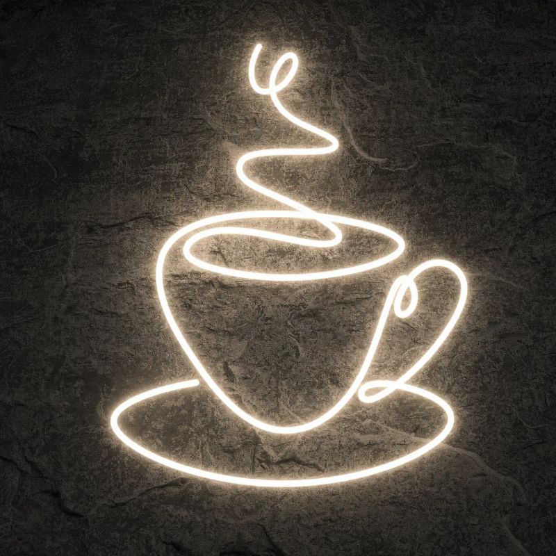Néon Cafe Tasse Blanche - Néon personnalisé NeonStar
