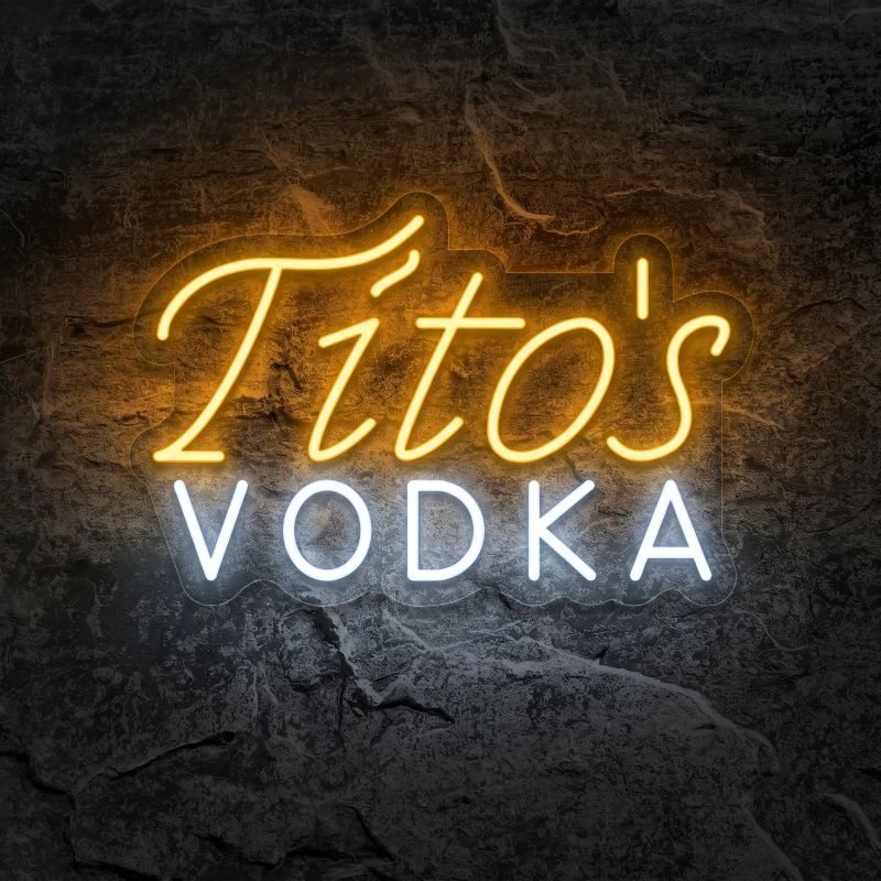 Néon Bar À Bière Tito's Vodka Vintage - Néon personnalisé NeonStar