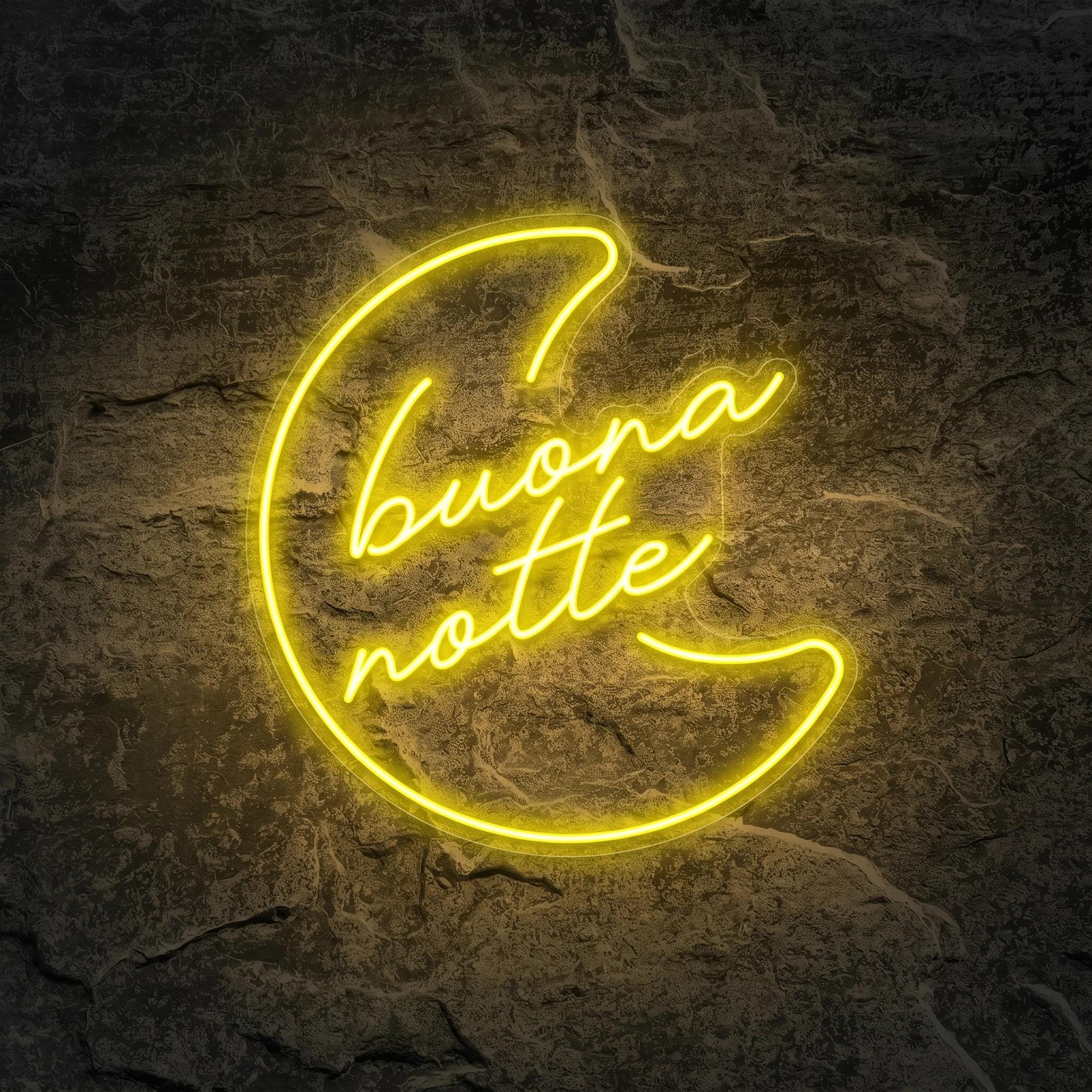 Néon Buona Notte Lune - Néon personnalisé NeonStar