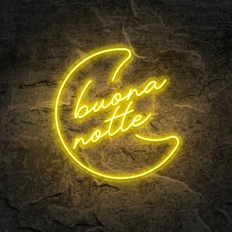 Néon Buona Notte Lune - Néon personnalisé NeonStar
