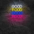 Miniature Néon Good Food Good Mood - Néon personnalisé