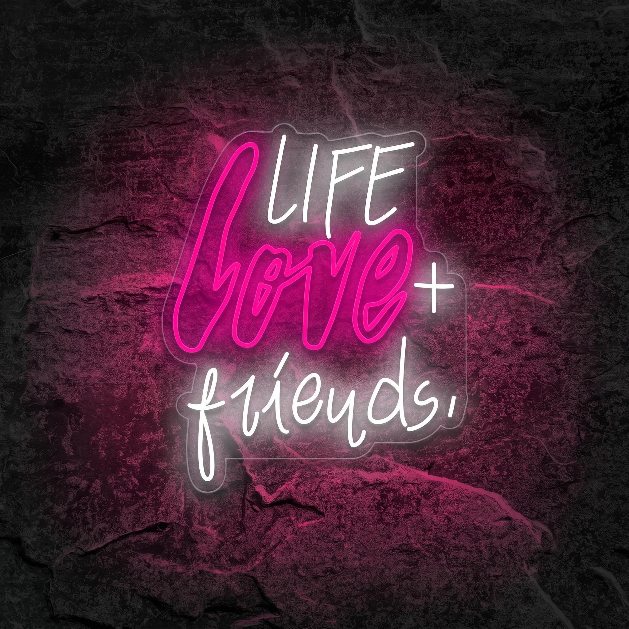 Néon Life Love Friends - Néon personnalisé NeonStar