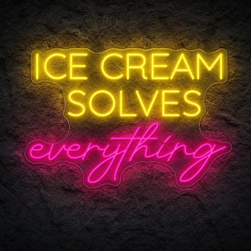 Néon Ice Cream Solves Everything - Néon personnalisé NeonStar