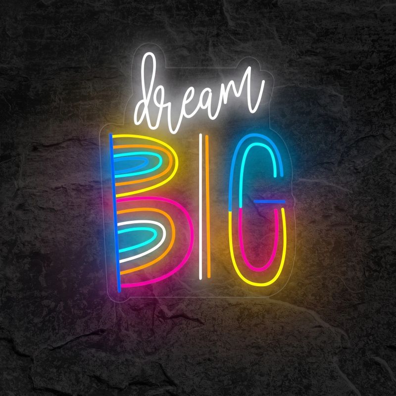 Néon Dream Big Multicolor - Néon personnalisé NeonStar
