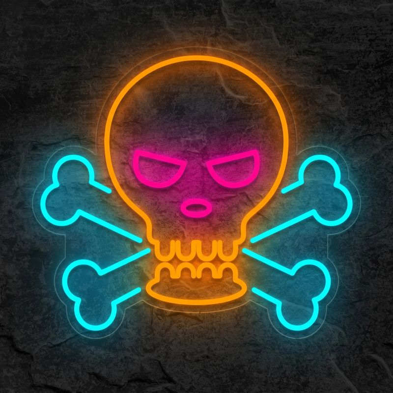 Néon Crâne Et Os - Néon personnalisé NeonStar