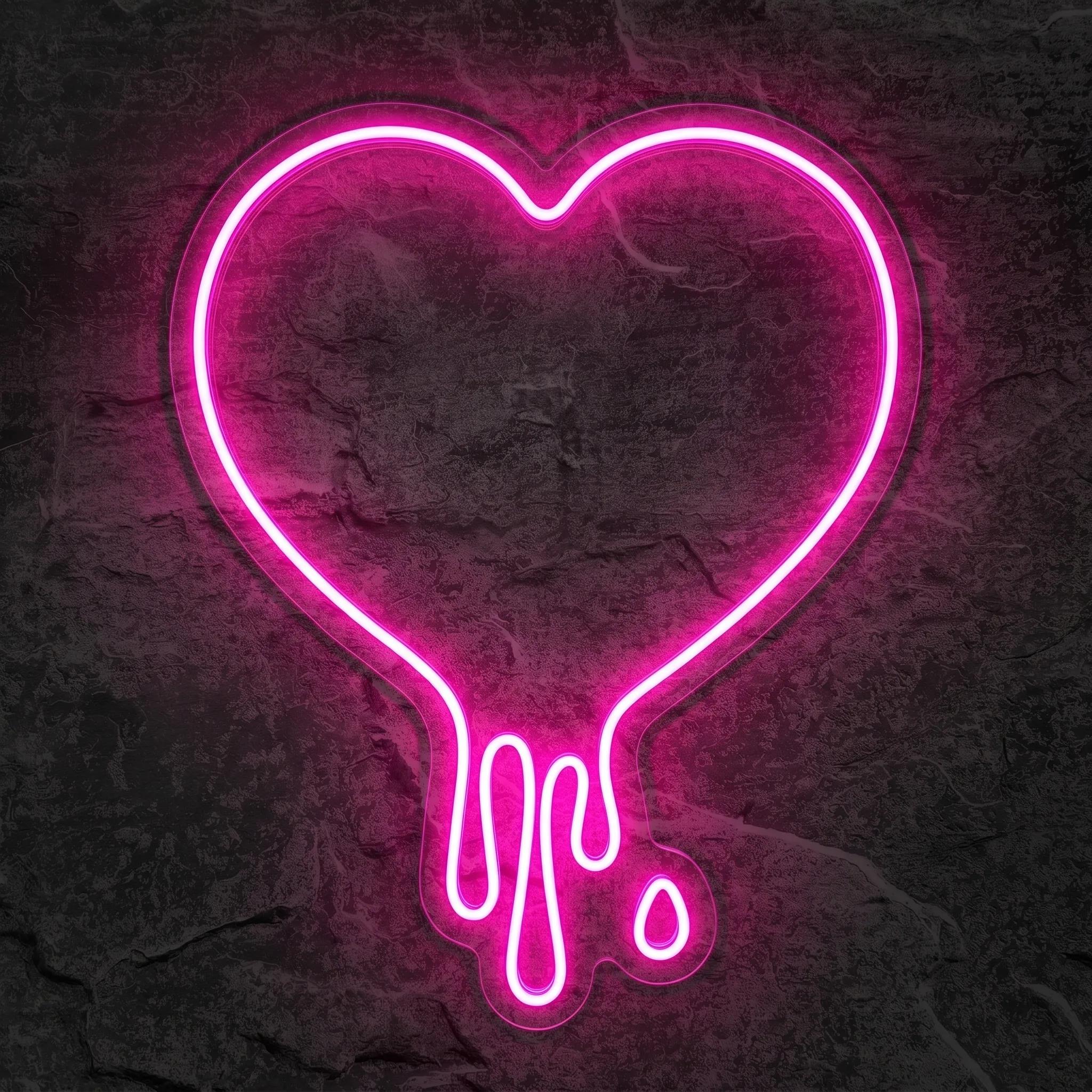 Néon Dripping Heart - Néon personnalisé NeonStar