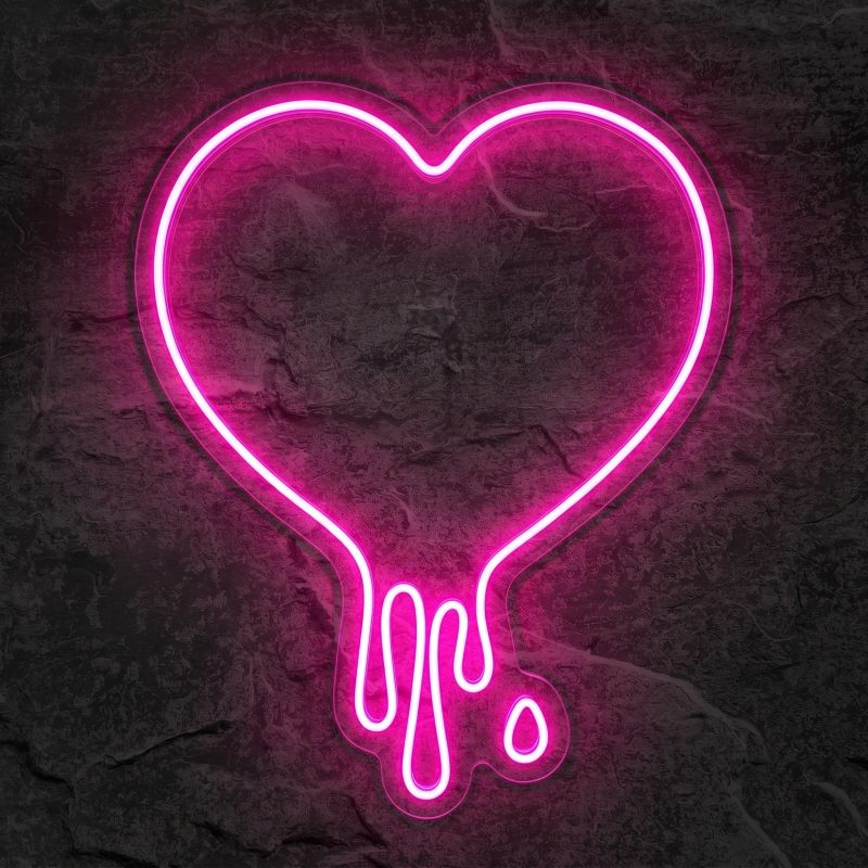 Néon Dripping Heart - Néon personnalisé NeonStar