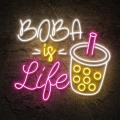 Miniature Néon Coupe de Boba – Boba is Life - Néon personnalisé