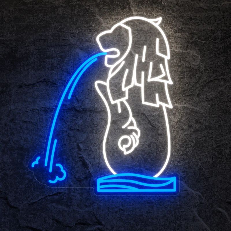 Néon Merlion de Singapour - Néon personnalisé NeonStar