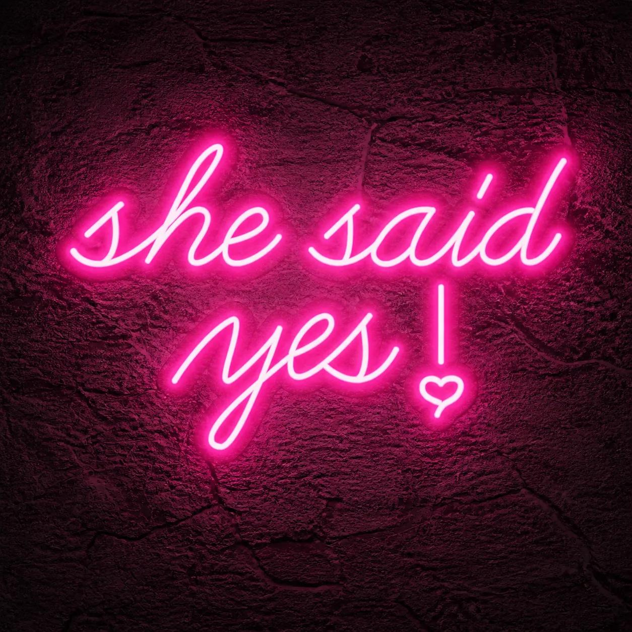 Néon She Said Yes - Néon personnalisé NeonStar