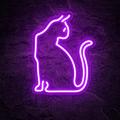 Miniature Néon Chat Purple - Néon personnalisé