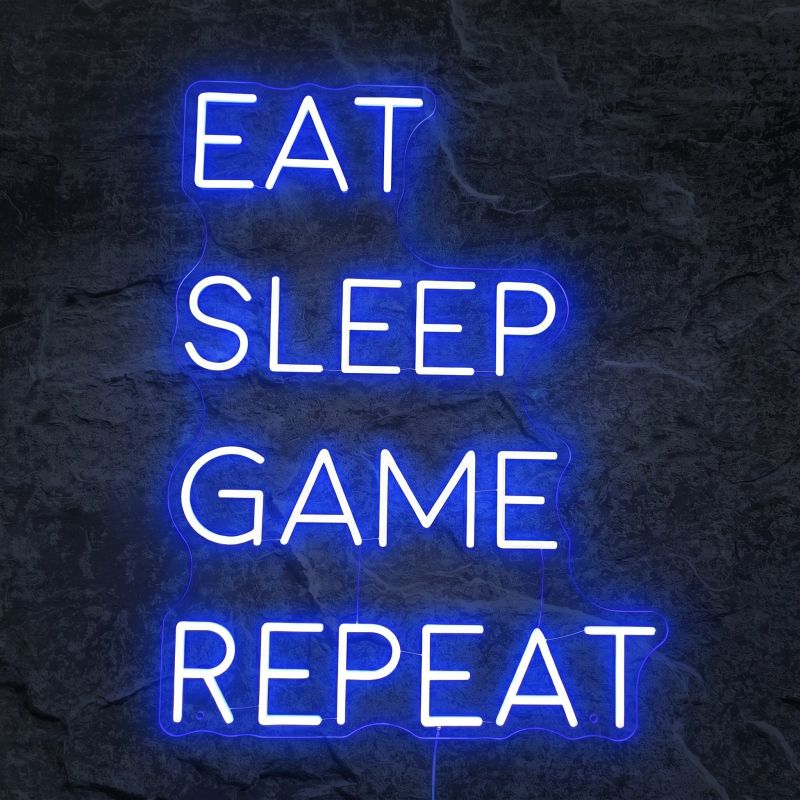 Néon Eat Sleep Game Repeat - Néon personnalisé NeonStar
