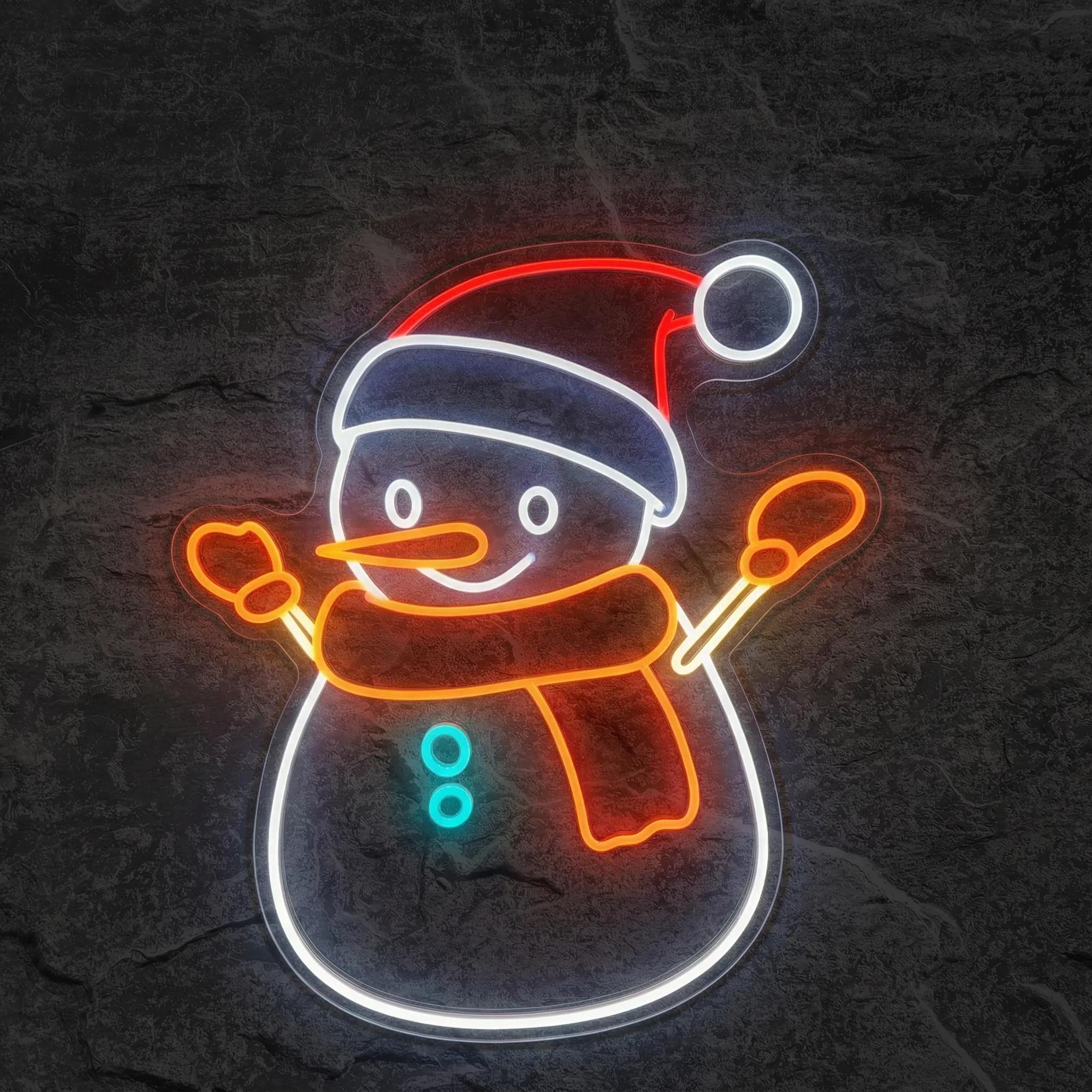 Néon Bonhomme De Neige - Néon personnalisé NeonStar