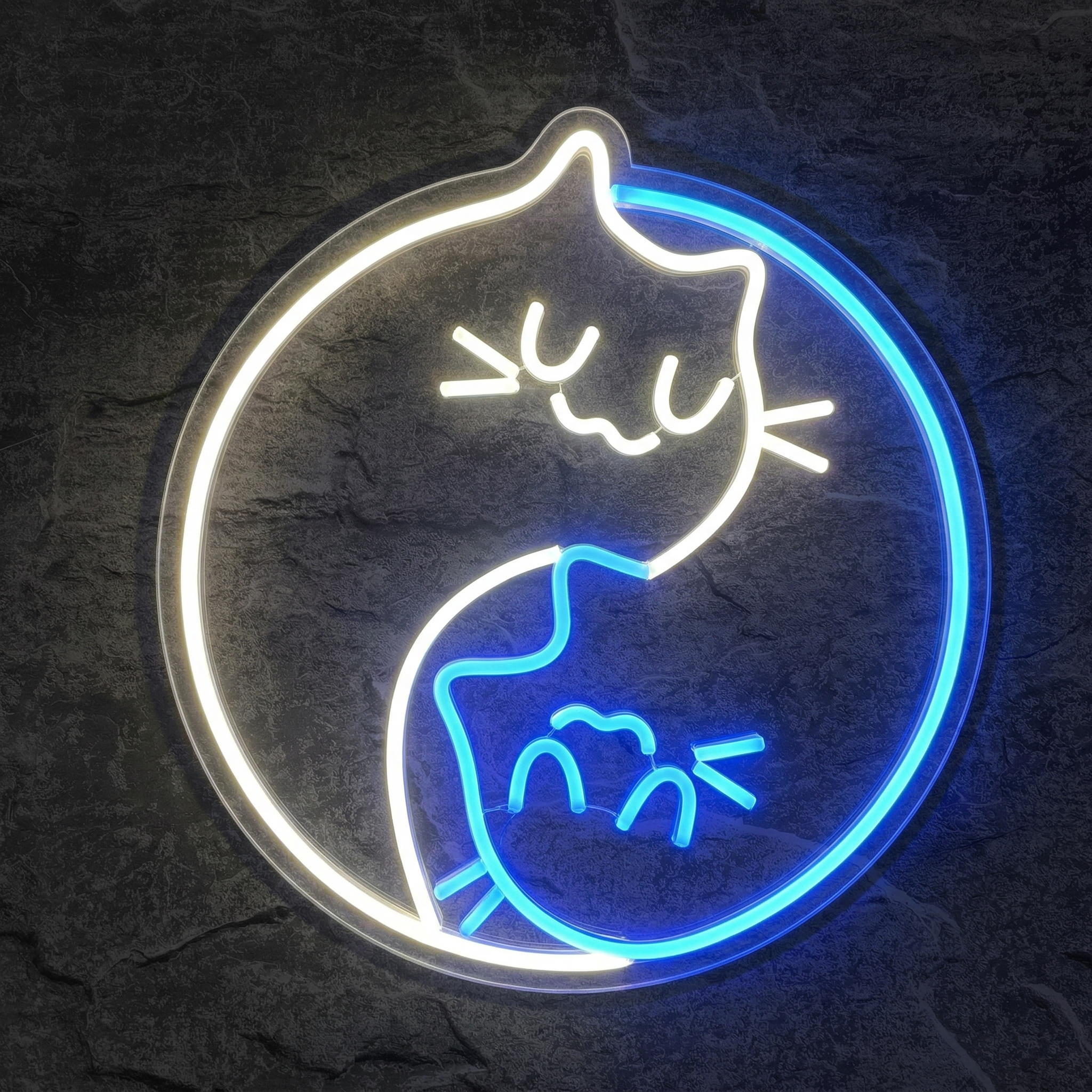 Néon Yin Yang Chat - Néon personnalisé NeonStar