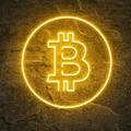 Miniature Néon Bitcoin Orange - Néon personnalisé