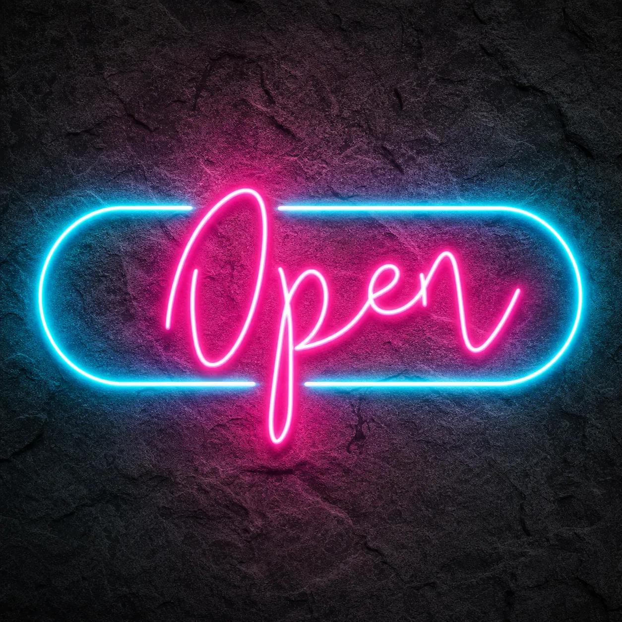 Néon Open Bicolore - Néon personnalisé NeonStar