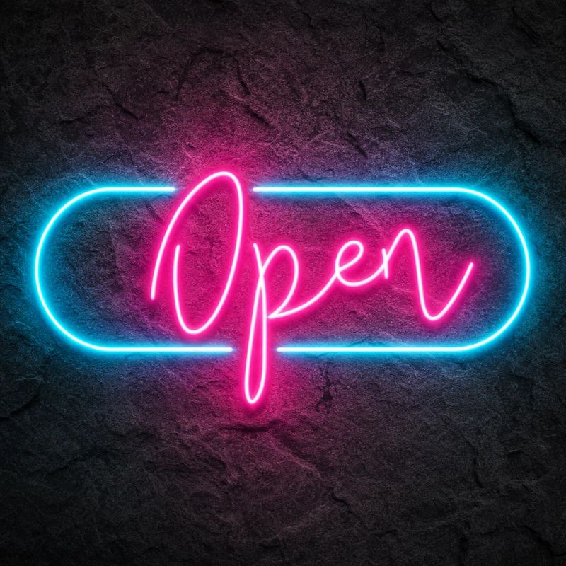 Néon Open Bicolore - Néon personnalisé NeonStar