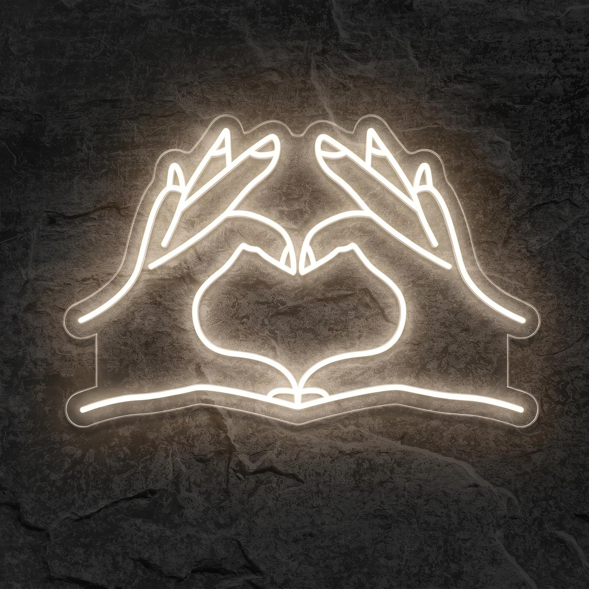 Néon Mains Cœur - Néon personnalisé NeonStar