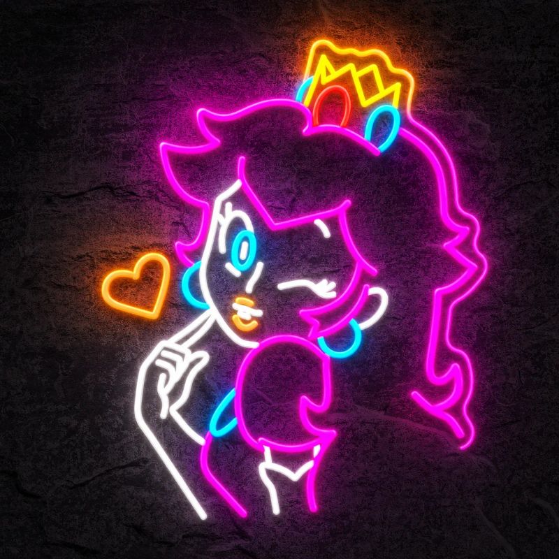 Néon Princesse Peach - Néon personnalisé NeonStar