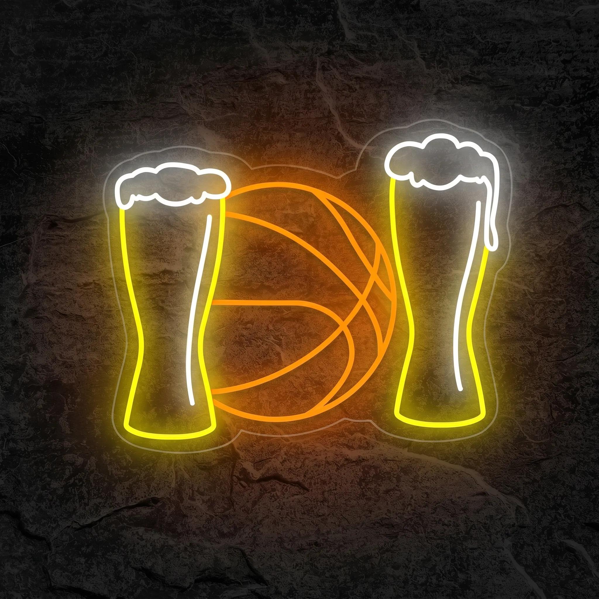 Néon Bière Froide Et Basket-Ball - Néon personnalisé NeonStar