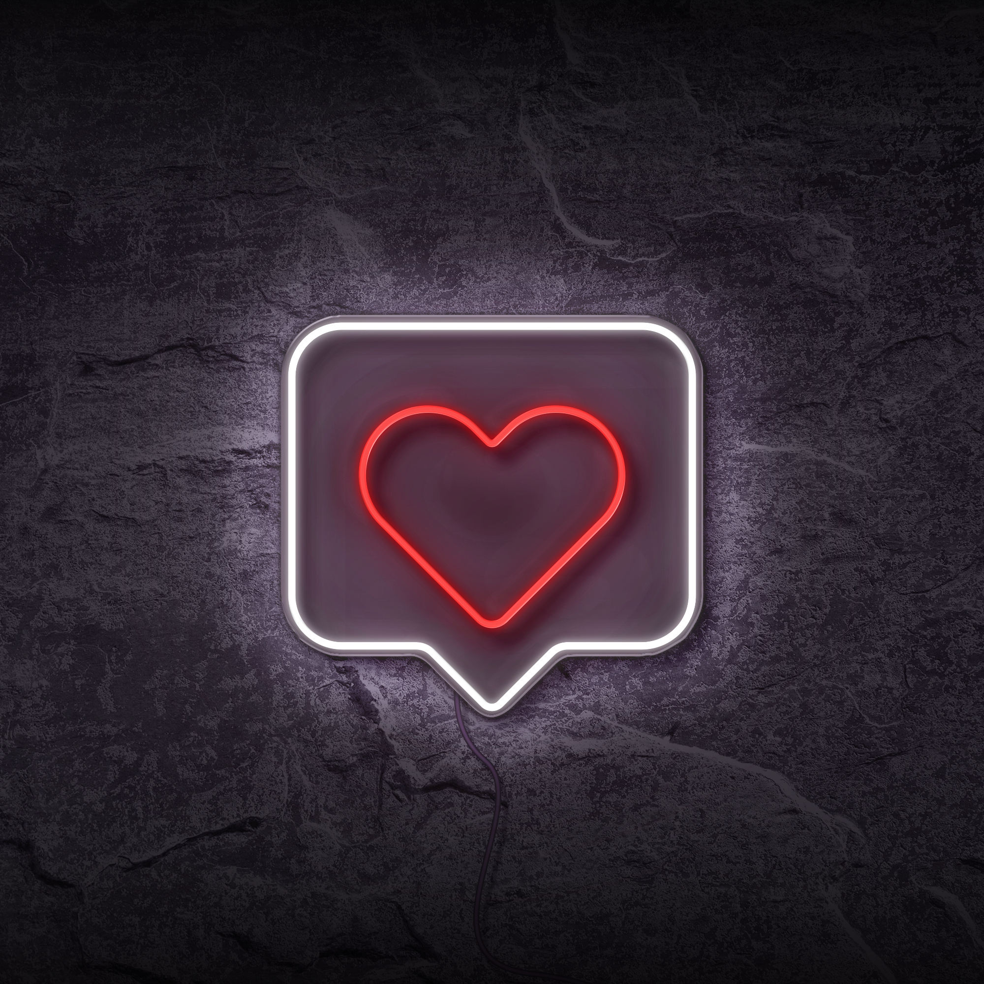 Néon Coeur Enveloppe - Néon personnalisé NeonStar