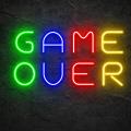 Miniature Néon Game Over Vert Bleu Rouge Jaune - Néon personnalisé