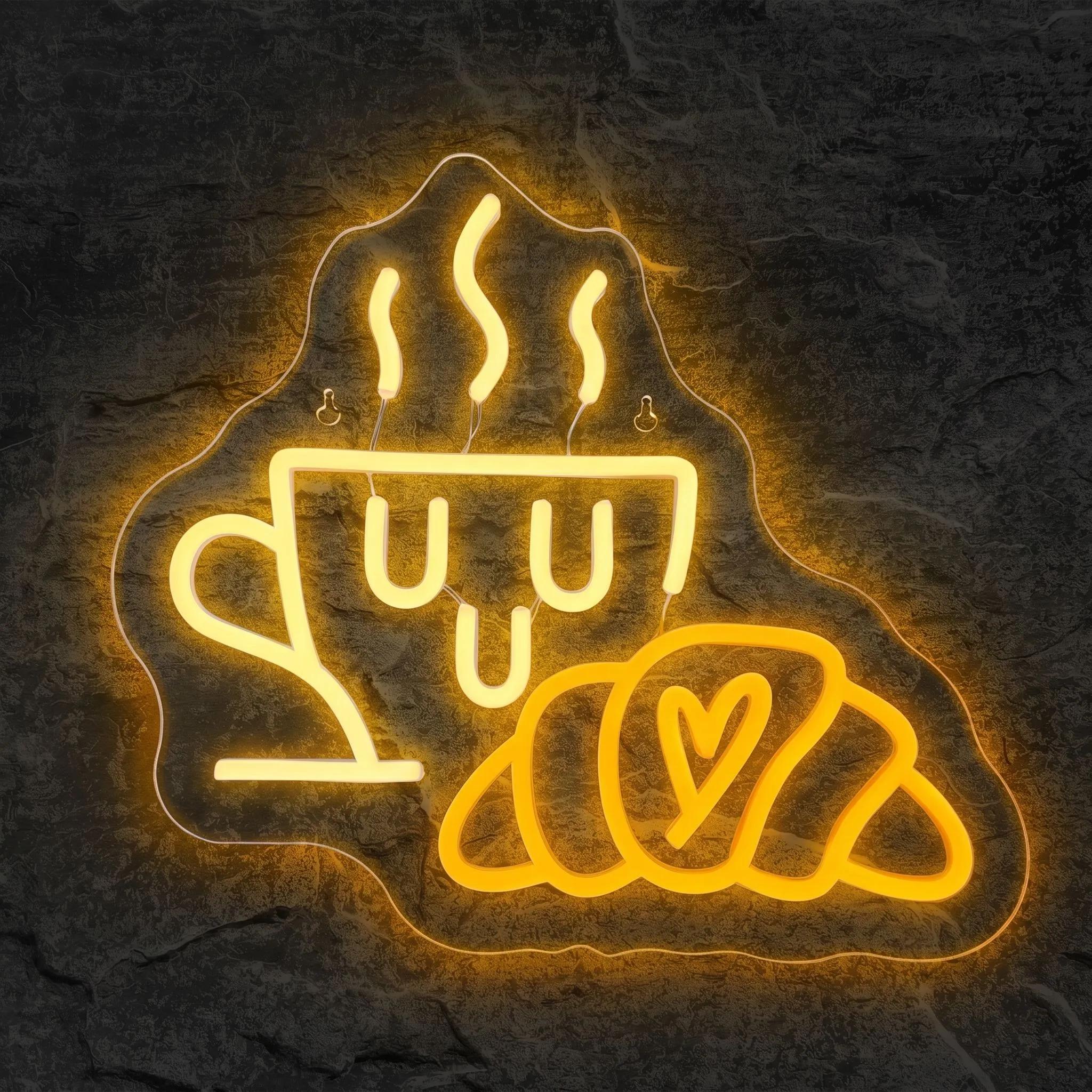 Néon Café Croissant - Néon personnalisé NeonStar