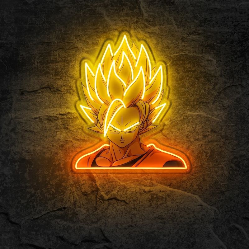 Néon Guerrier Manga Son Goku - Néon personnalisé NeonStar