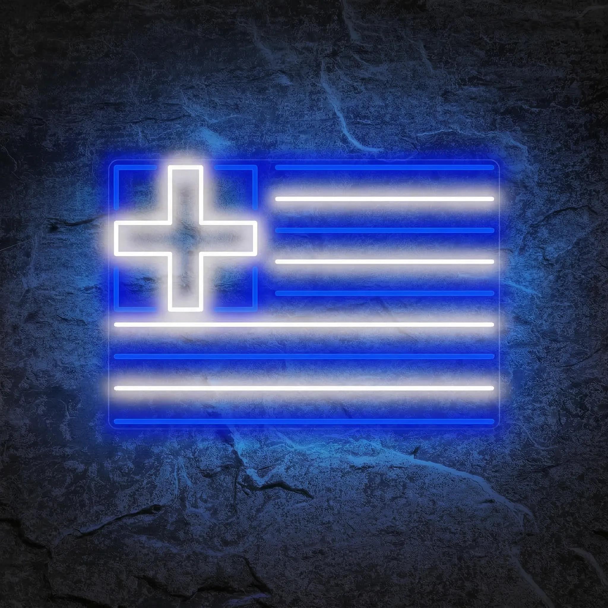 Néon Drapeau de la Grèce - Néon personnalisé NeonStar